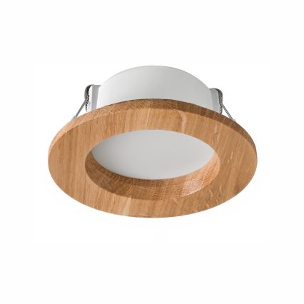 LED Oprawa wpuszczana WOODY SPOT LED/5,5W/230V 4000K dąb ø 10 cm