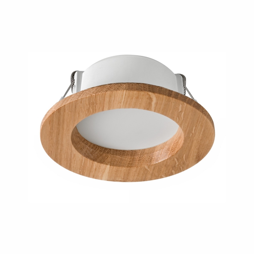 LED Oprawa wpuszczana WOODY SPOT LED/5,5W/230V 4000K dąb ø 10 cm