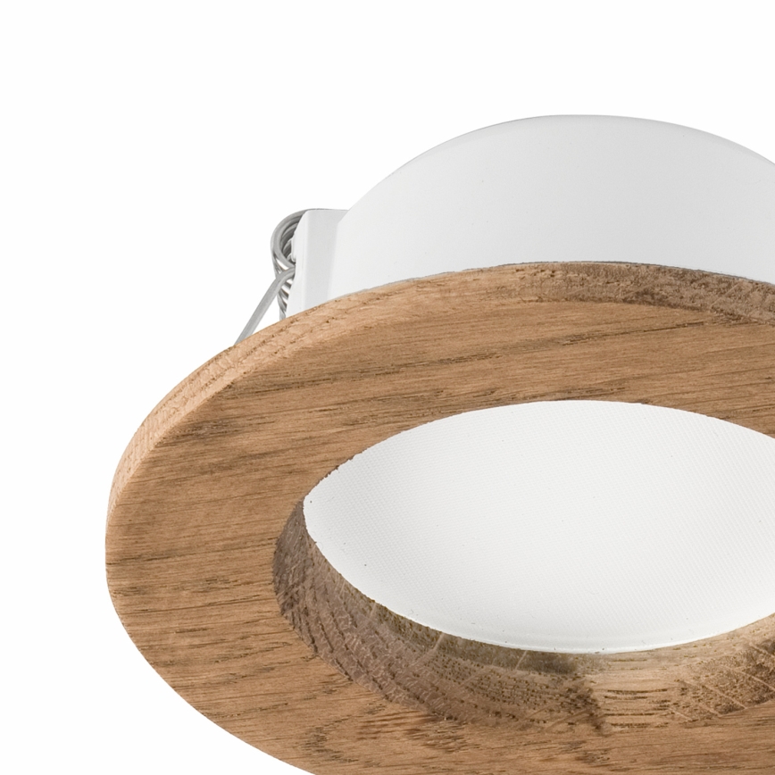 LED Oprawa wpuszczana WOODY SPOT LED/5,5W/230V 4000K orzech ø 10 cm