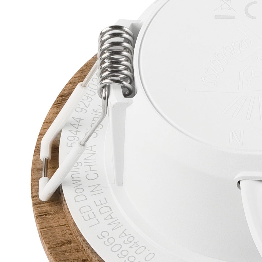LED Oprawa wpuszczana WOODY SPOT LED/5,5W/230V 4000K orzech ø 10 cm