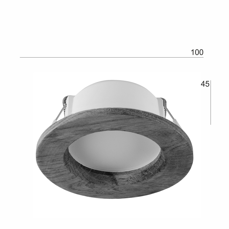LED Oprawa wpuszczana WOODY SPOT LED/5,5W/230V 4000K orzech ø 10 cm
