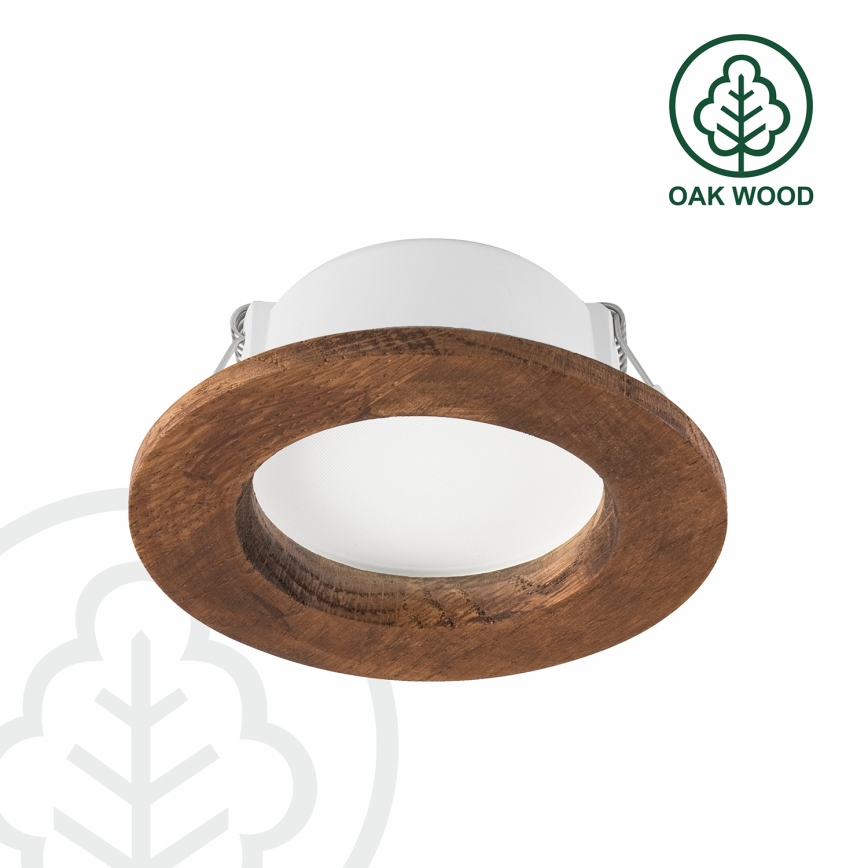 LED Oprawa wpuszczana WOODY SPOT LED/5,5W/230V 4000K wiśnia ø 10 cm