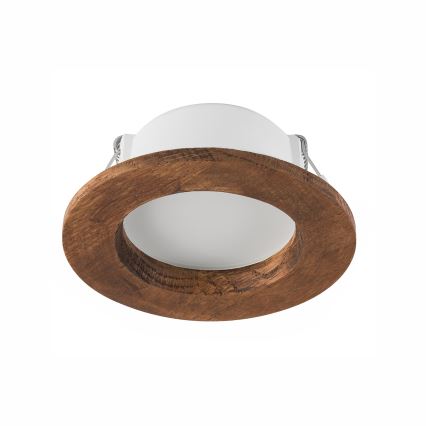 LED Oprawa wpuszczana WOODY SPOT LED/5,5W/230V 4000K wiśnia ø 10 cm