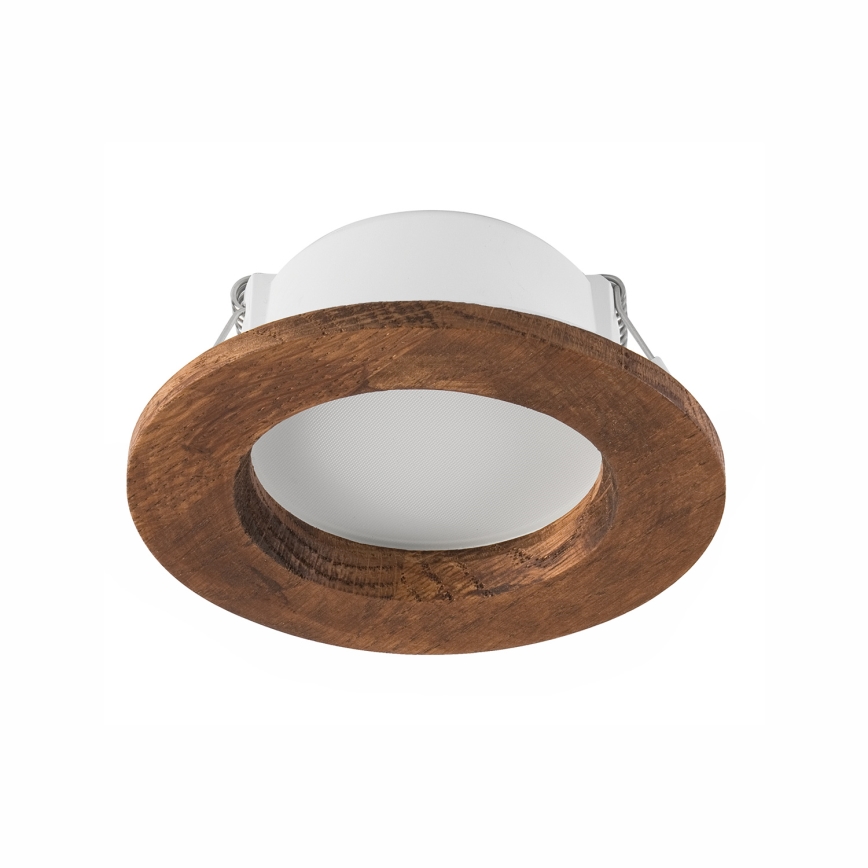 LED Oprawa wpuszczana WOODY SPOT LED/5,5W/230V 4000K wiśnia ø 10 cm