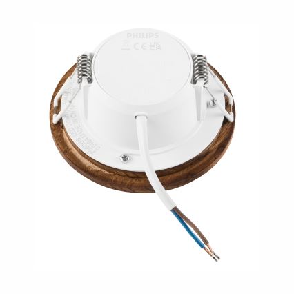 LED Oprawa wpuszczana WOODY SPOT LED/5,5W/230V 4000K wiśnia ø 10 cm