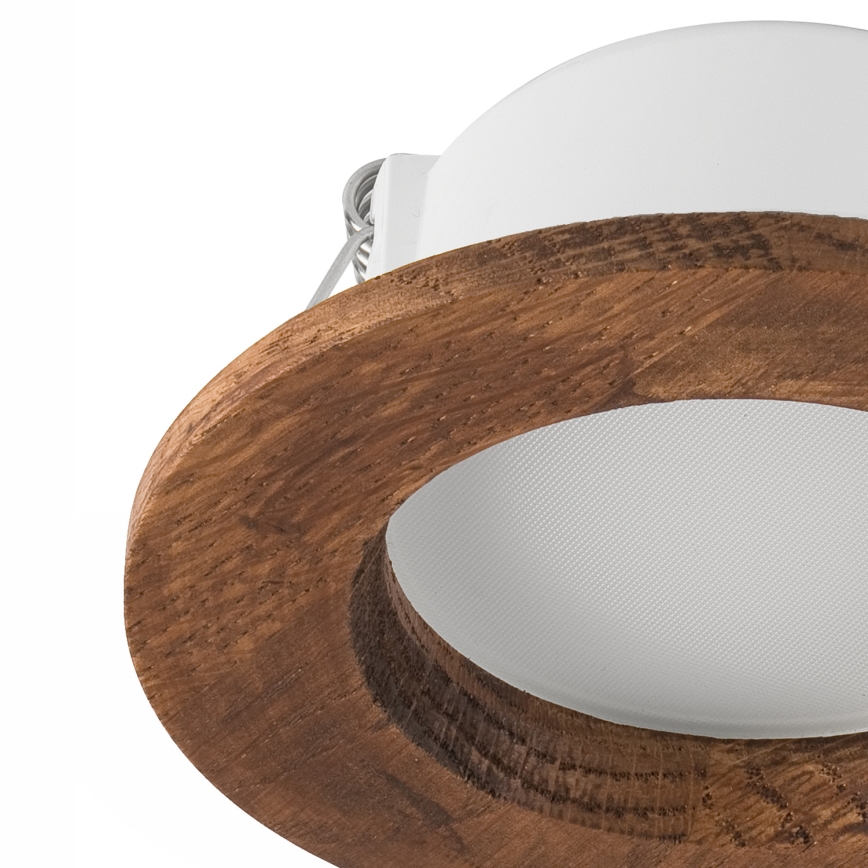 LED Oprawa wpuszczana WOODY SPOT LED/5,5W/230V 4000K wiśnia ø 10 cm