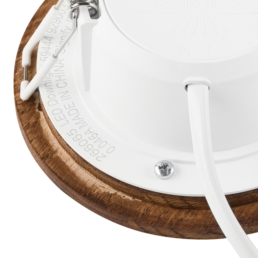LED Oprawa wpuszczana WOODY SPOT LED/5,5W/230V 4000K wiśnia ø 10 cm