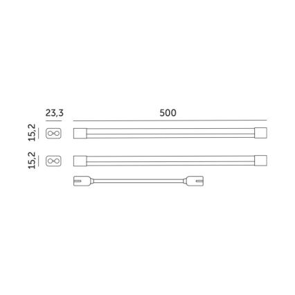 LED Oświetlenie blatu kuchennego do uprawy roślin GROWLY 2xLED/8,5W/230V biały