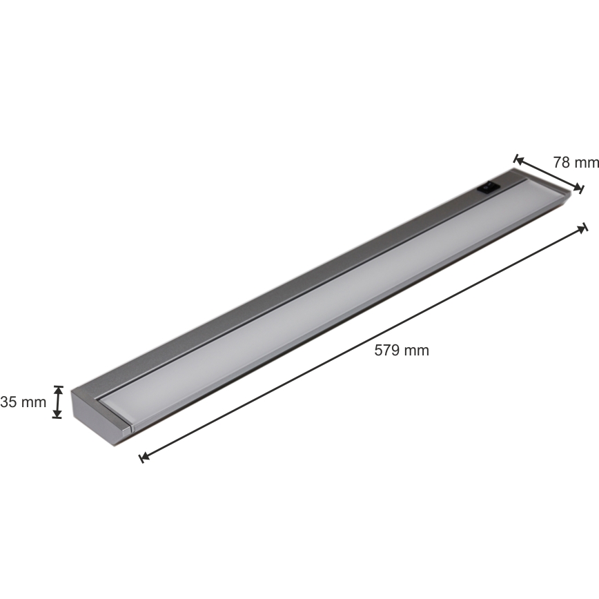 LED Oświetlenie blatu kuchennego LED/10W/230V srebrny