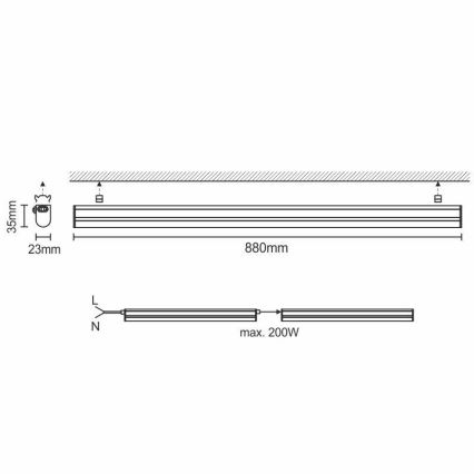 LED Oświetlenie blatu kuchennego LED/12W/230V 4000K