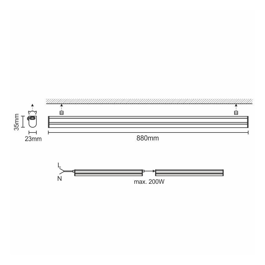 LED Oświetlenie blatu kuchennego LED/12W/230V 4000K