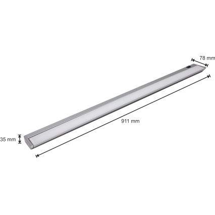 LED Oświetlenie blatu kuchennego LED/15W/230V srebrny
