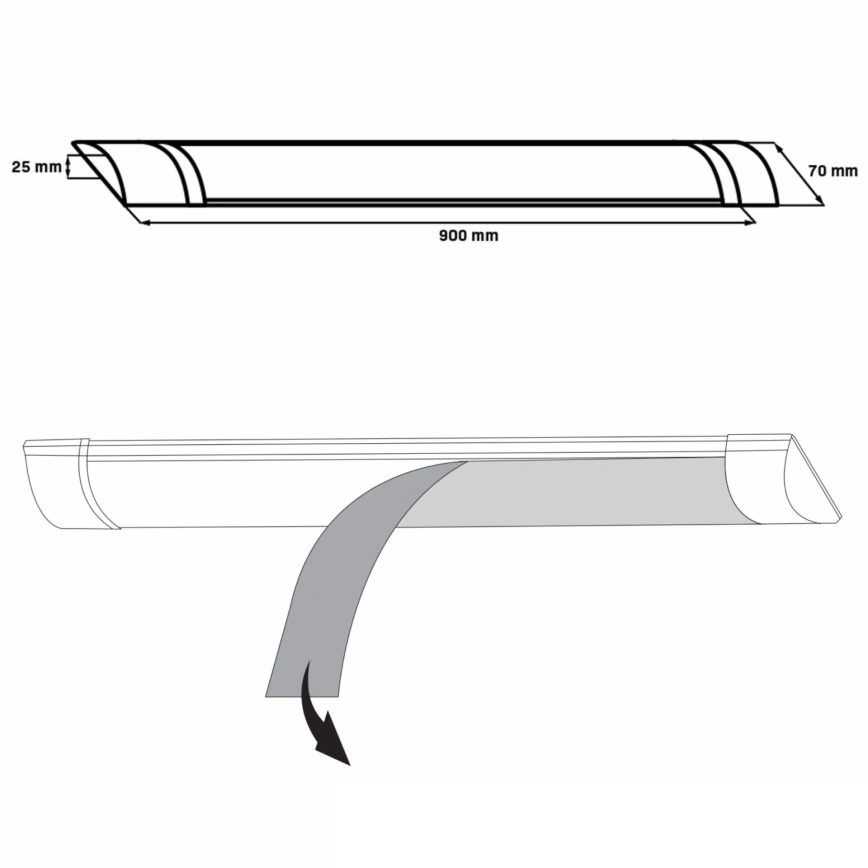 LED Oświetlenie blatu kuchennego LED/30W/230V 4000K 90 cm białe