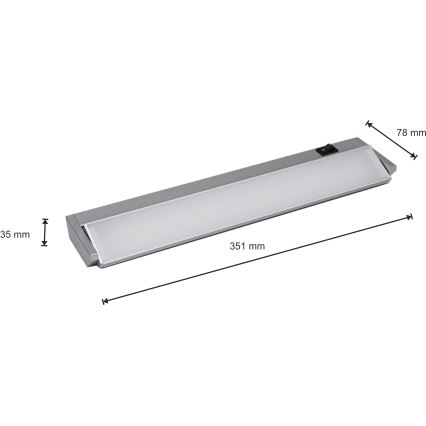 LED Oświetlenie blatu kuchennego LED/5W/230V srebrny