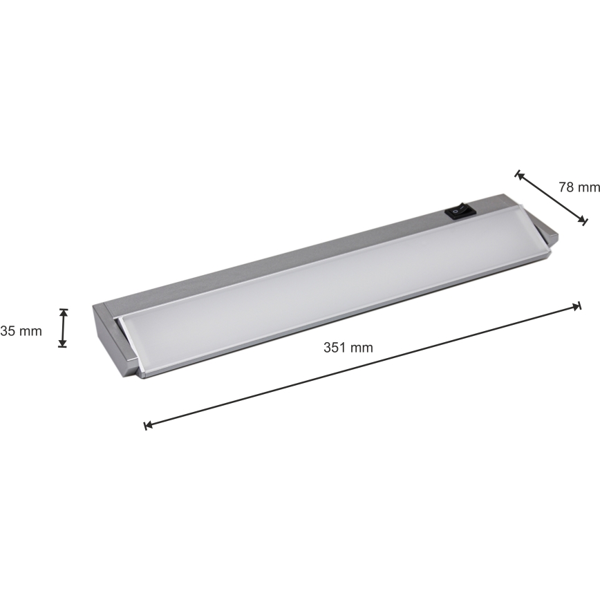 LED Oświetlenie blatu kuchennego LED/5W/230V srebrny