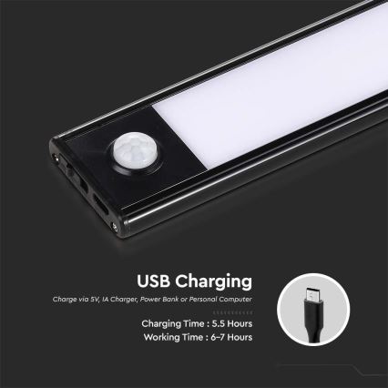 LED Oświetlenie blatu kuchennego z czujnikiem LED/2W/5V 4000K 2200 mAh