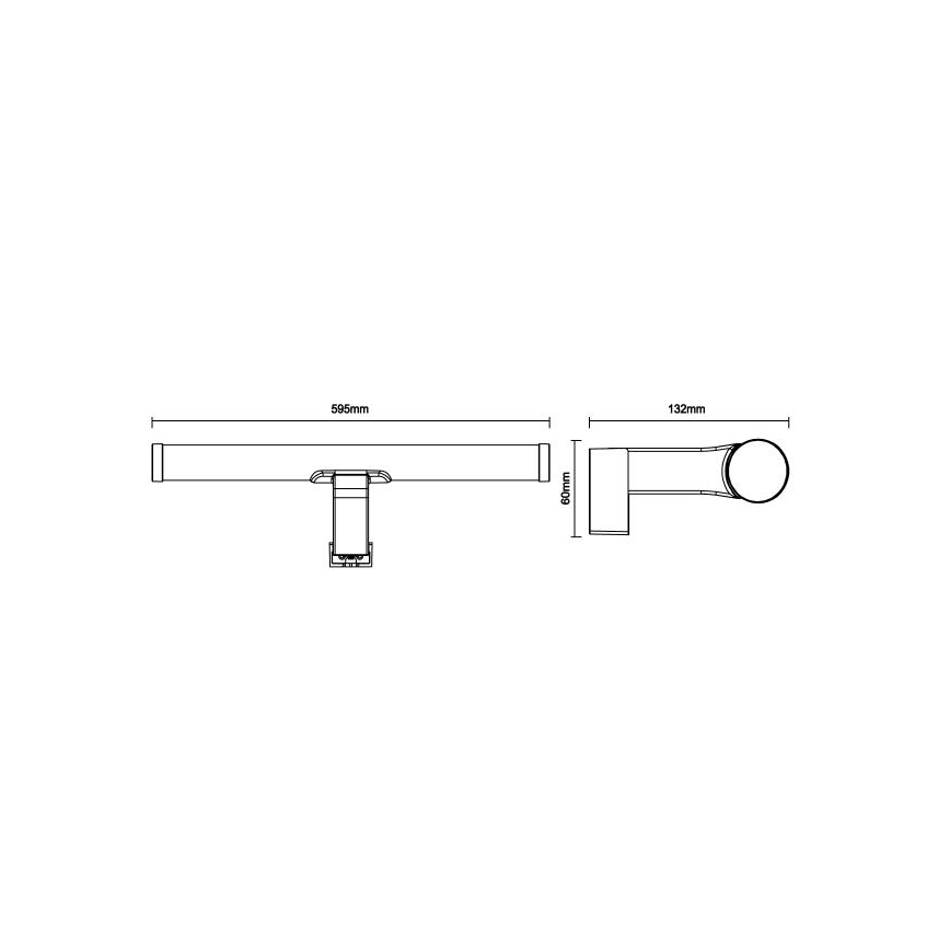 LED oświetlenie do lustra łazienkowego 12W/230V 59,5 cm IP44 biały