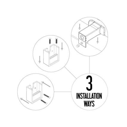 LED oświetlenie do lustra łazienkowego 8W/230V 30 cm IP44 czarne