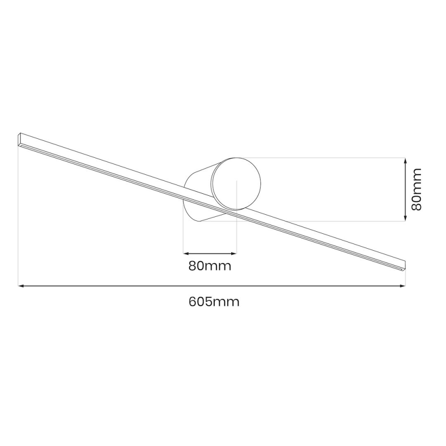 LED Oświetlenie do lustra łazienkowego ARTIST LED/9W/230V 60 cm IP44 czarne