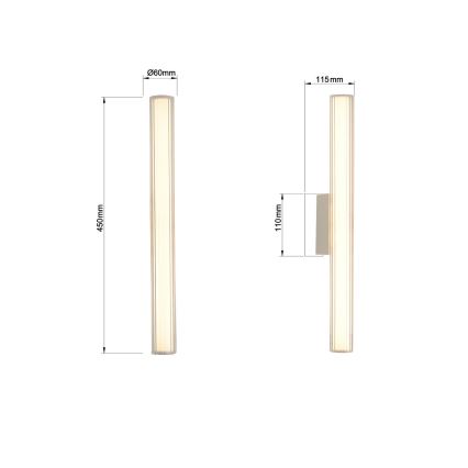Oświetlenie LED do lustra łazienkowego LINEA LED/8W/230V 3000/4000/6000K IP44 45 cm białe