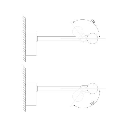 LED oświetlenie łazienkowe do lustra MIRROR LED/8W/230V 4000K IP44 60 cm czarne