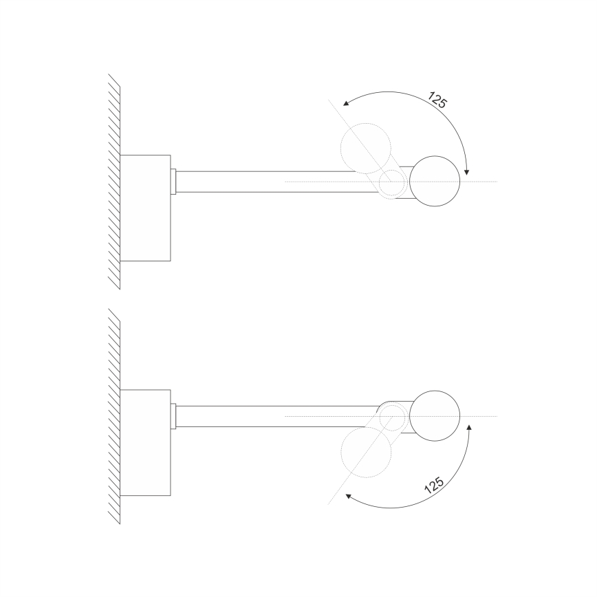 LED oświetlenie łazienkowe do lustra MIRROR LED/8W/230V 4000K IP44 60 cm czarne