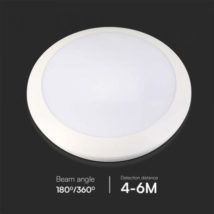 LED Oświetlenie łazienkowe z czujnikiem LED/20W/230V 3000/4000/6000K IP66 śr. 30 cm