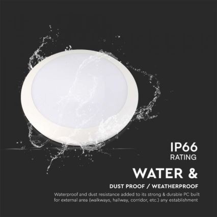 LED Oświetlenie łazienkowe z czujnikiem LED/20W/230V 3000/4000/6000K IP66 śr. 30 cm