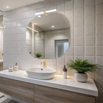 LED oświetlenie lustra łazienkowego 2 w 1 APA LED/6W/230V 40 cm IP44 złote