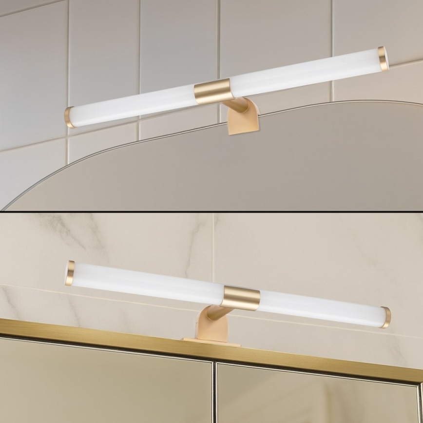 LED oświetlenie lustra łazienkowego 2 w 1 APA LED/6W/230V 40 cm IP44 złote