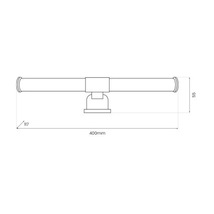 LED oświetlenie lustra łazienkowego 2 w 1 APA LED/6W/230V 40 cm IP44 złote