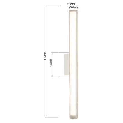 Oświetlenie łazienkowe do lustra LINEA LED/12W/230V 3000/4000/6000K IP44 61 cm białe