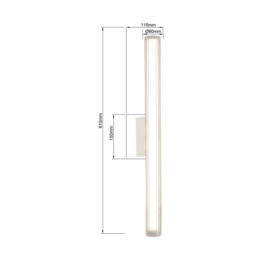 Oświetlenie łazienkowe do lustra LINEA LED/12W/230V 3000/4000/6000K IP44 61 cm białe