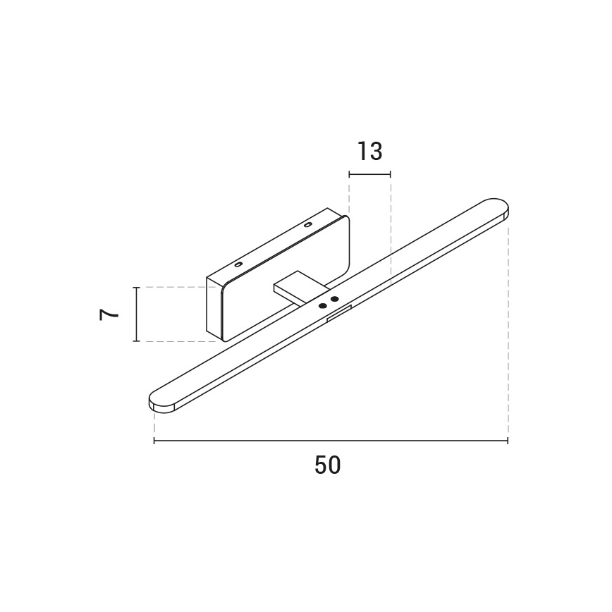 LED Oświetlenie lustra LED/10W/230V 3000K satyna