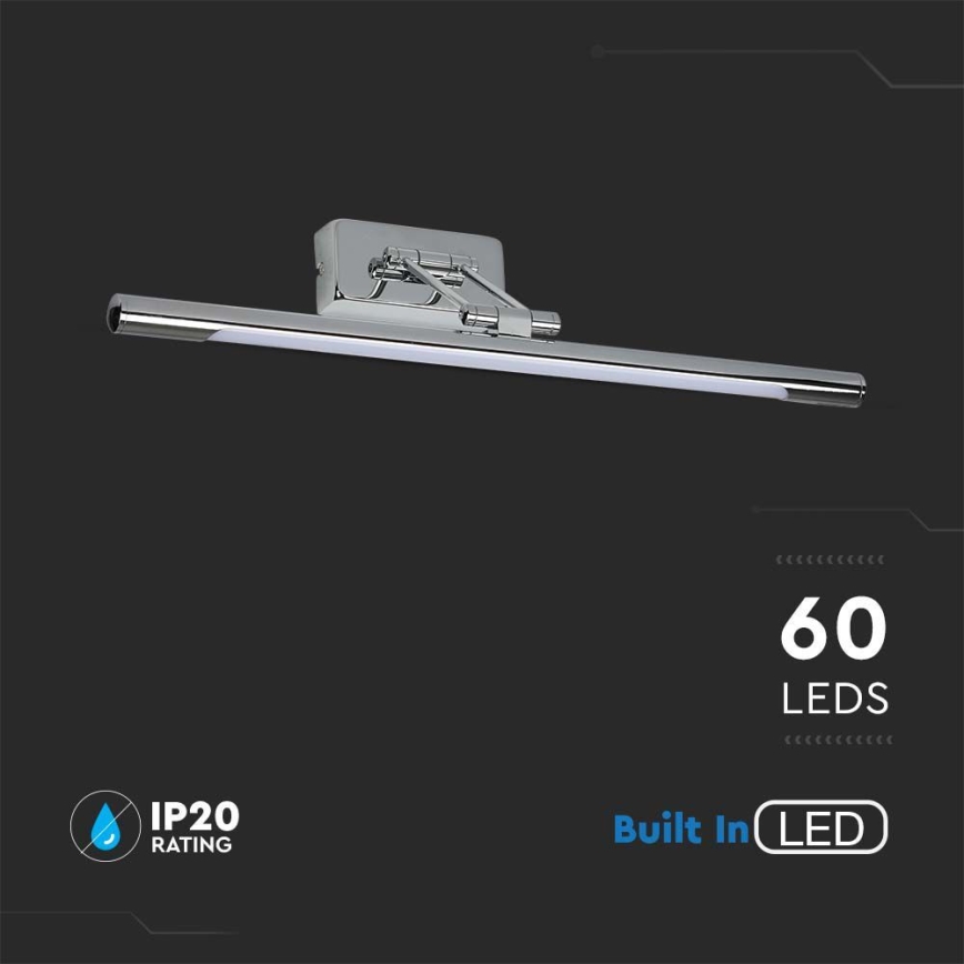 LED Oświetlenie lustra LED/13W/230V 3000K 64cm chromowy