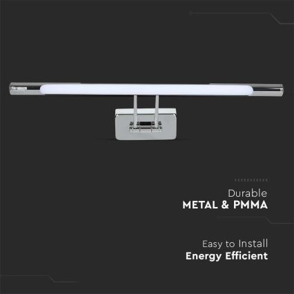 LED Oświetlenie lustra LED/9W/230V 3000K 50cm chrom błyszczący