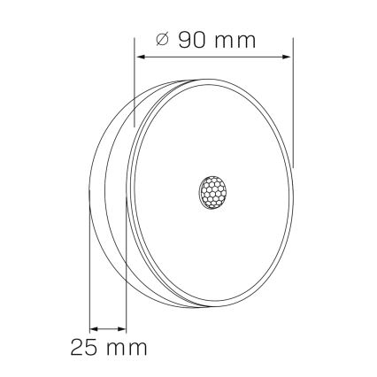 LED Oświetlenie meblowe z czujnikiem LED/1,2W/4,5V 3xAA matowy chrom