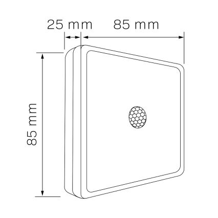 LED Oświetlenie meblowe z czujnikiem LED/1,5W/4,5V 3xAA matowy chrom