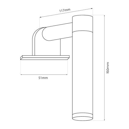 LED oświetlenie nad lustro do łazienki APA MINI LED/4W/230V IP44 chrom połysk