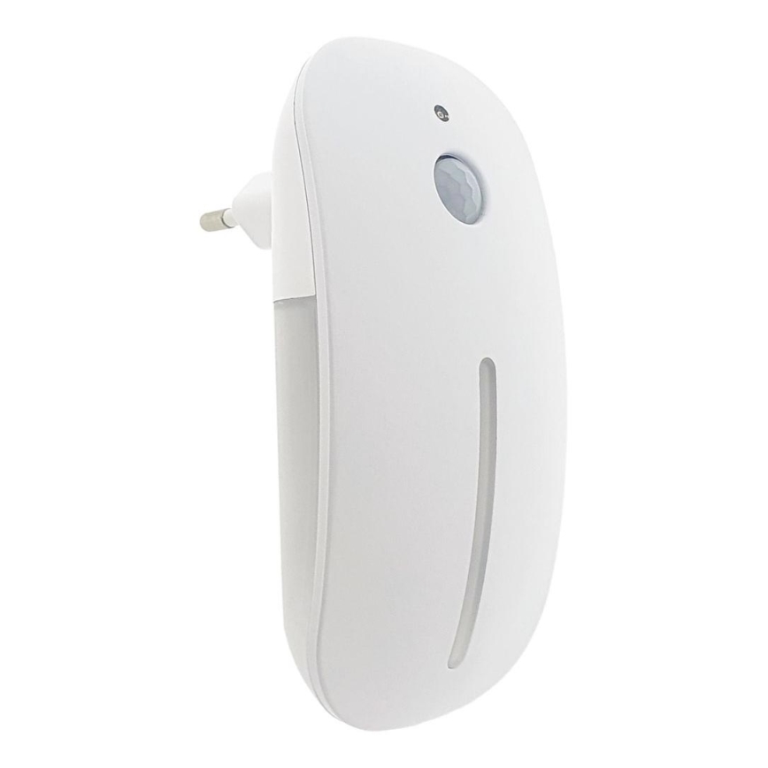 LED Oświetlenie nocne z czujnikiem LED/1W/230V biały
