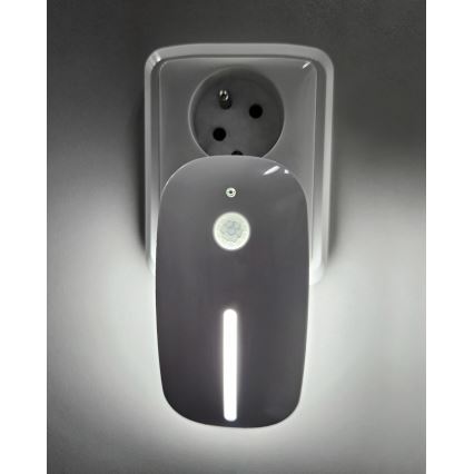 LED Oświetlenie nocne z czujnikiem LED/1W/230V biały