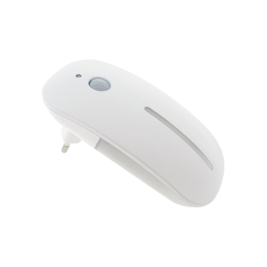 LED Oświetlenie nocne z czujnikiem LED/1W/230V biały