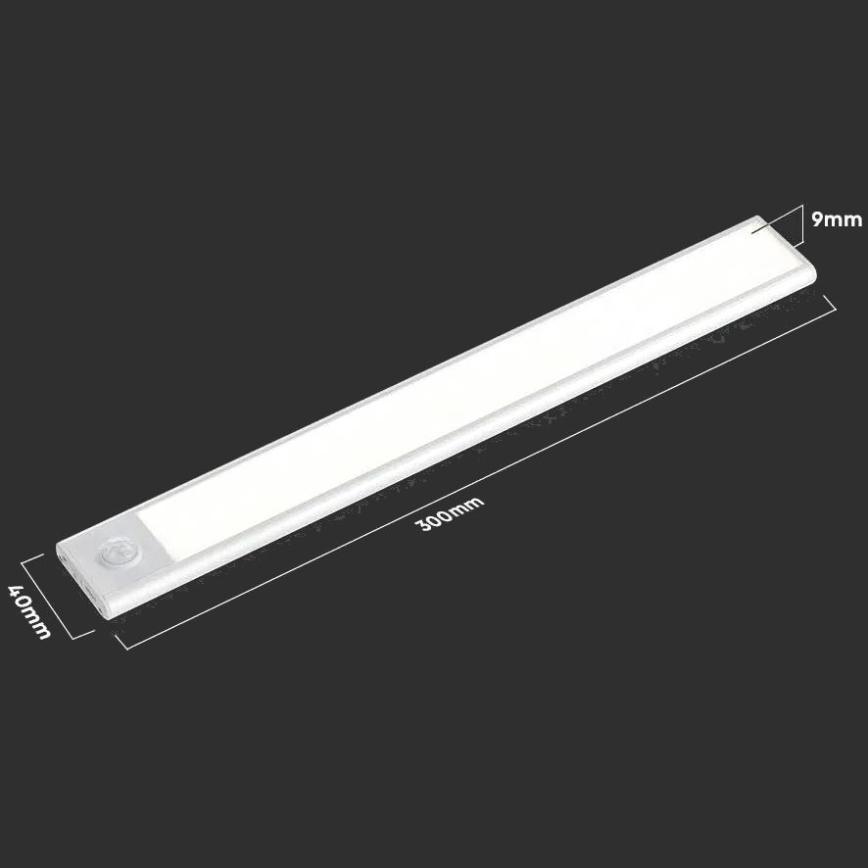 Oprawa LED podszafkowa z czujnikiem LED/1,5W/5V 1500 mAh 4000K