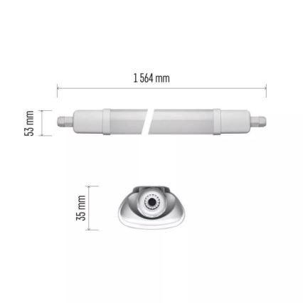 LED Oświetlenie przemysłowe LED/45W/230V IP65 4000K 156,4 cm