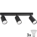 LED Oświetlenie punktowe ANGIE 3xGU10/6W/230V czarne