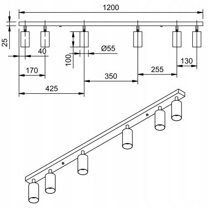 LED Oświetlenie punktowe ANGIE 6xGU10/6W/230V białe