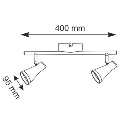 LED Oświetlenie punktowe BERG 2xLED/4,2W/230V czarne