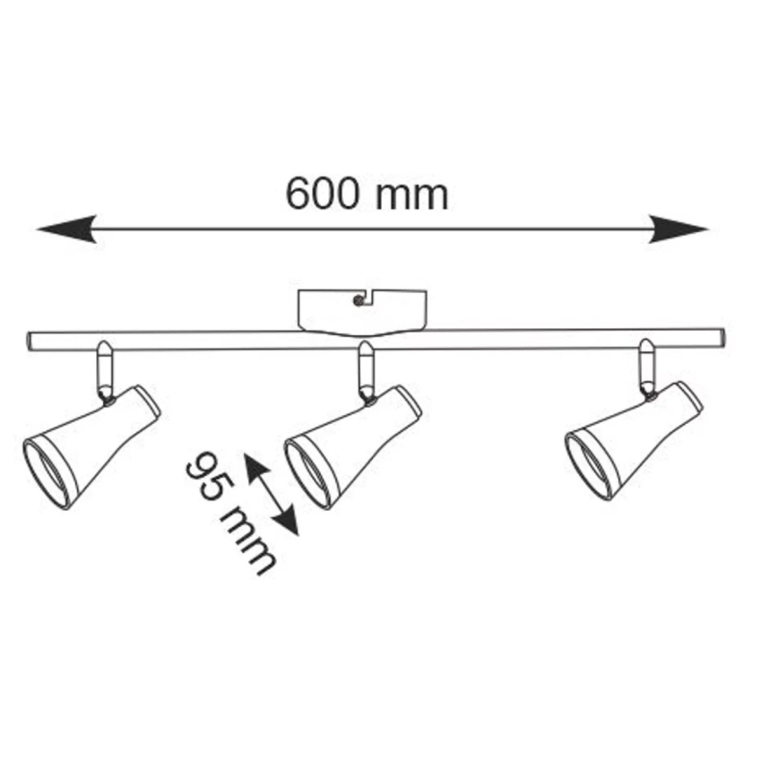 LED Oświetlenie punktowe BERG 3xLED/4,2W/230V czarne