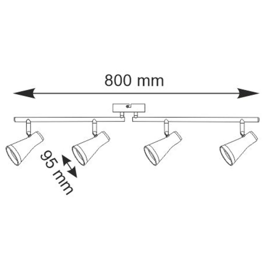 LED Oświetlenie punktowe BERG 4xLED/4,2W/230V czarne
