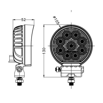 LED Oświetlenie punktowe do samochodu BLACK LED/36W/10-30V IP69 5700K okrągły